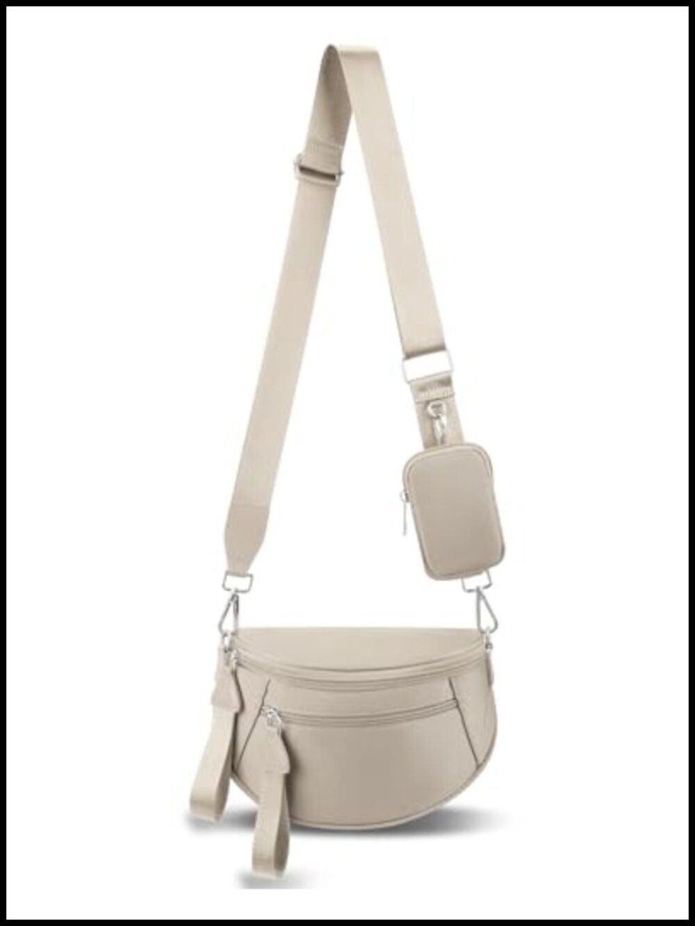 Waterproof Nylon Checkered Crossbody Bag Spacious Fanny Pack RFID Coin Purse